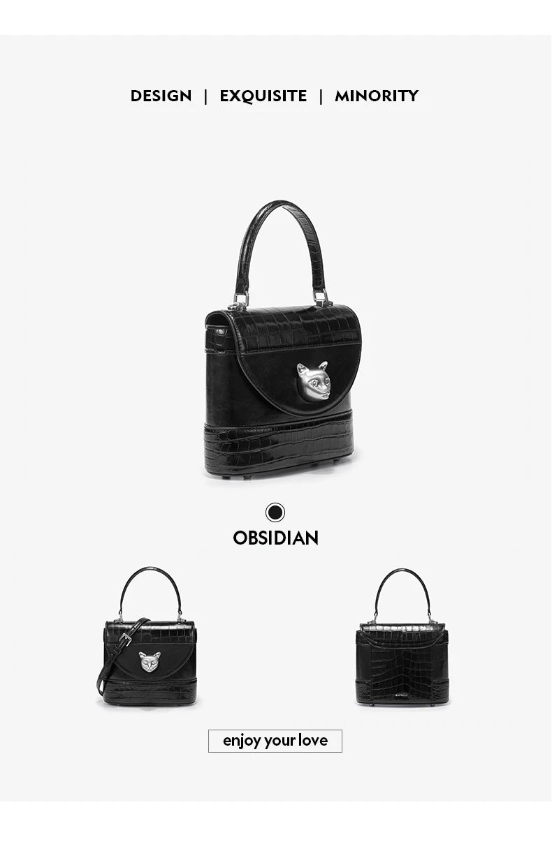 LEATHER DESIGNER BUCKET HANDBAGS