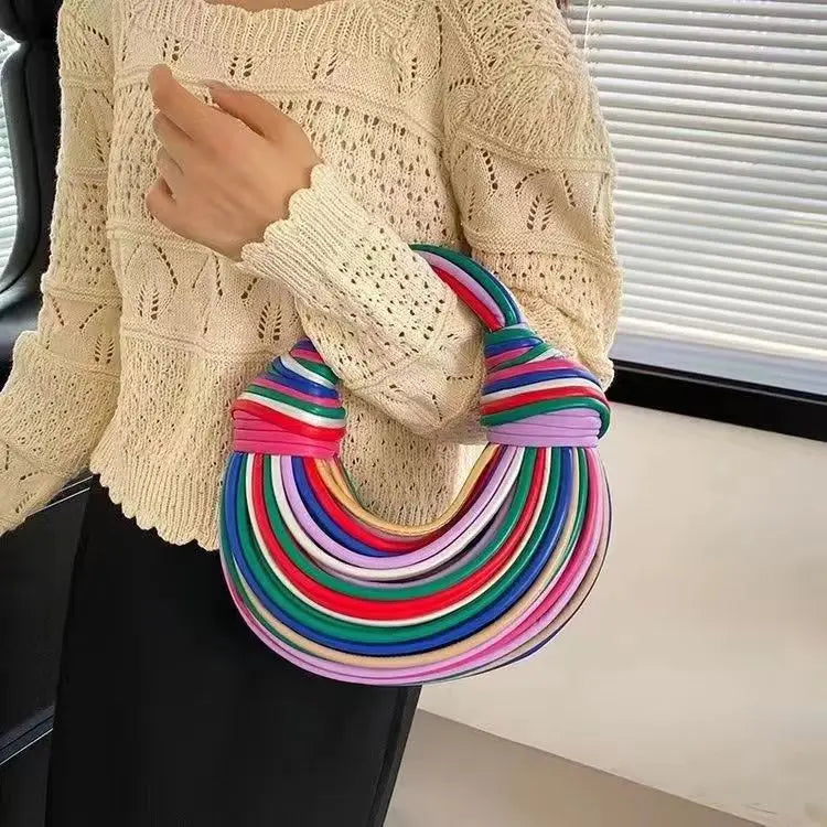 Handwoven Noodle Knotted Hobo Bags