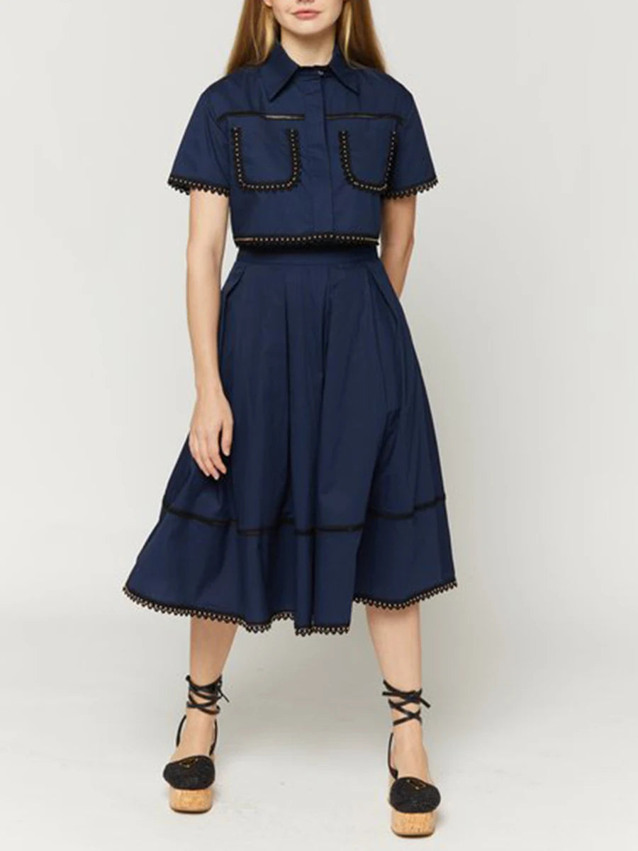 Two Piece Colorful Dress Sets