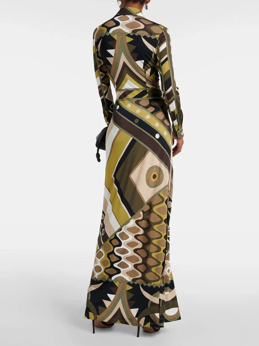 Hit Color Printing Casual Dresses