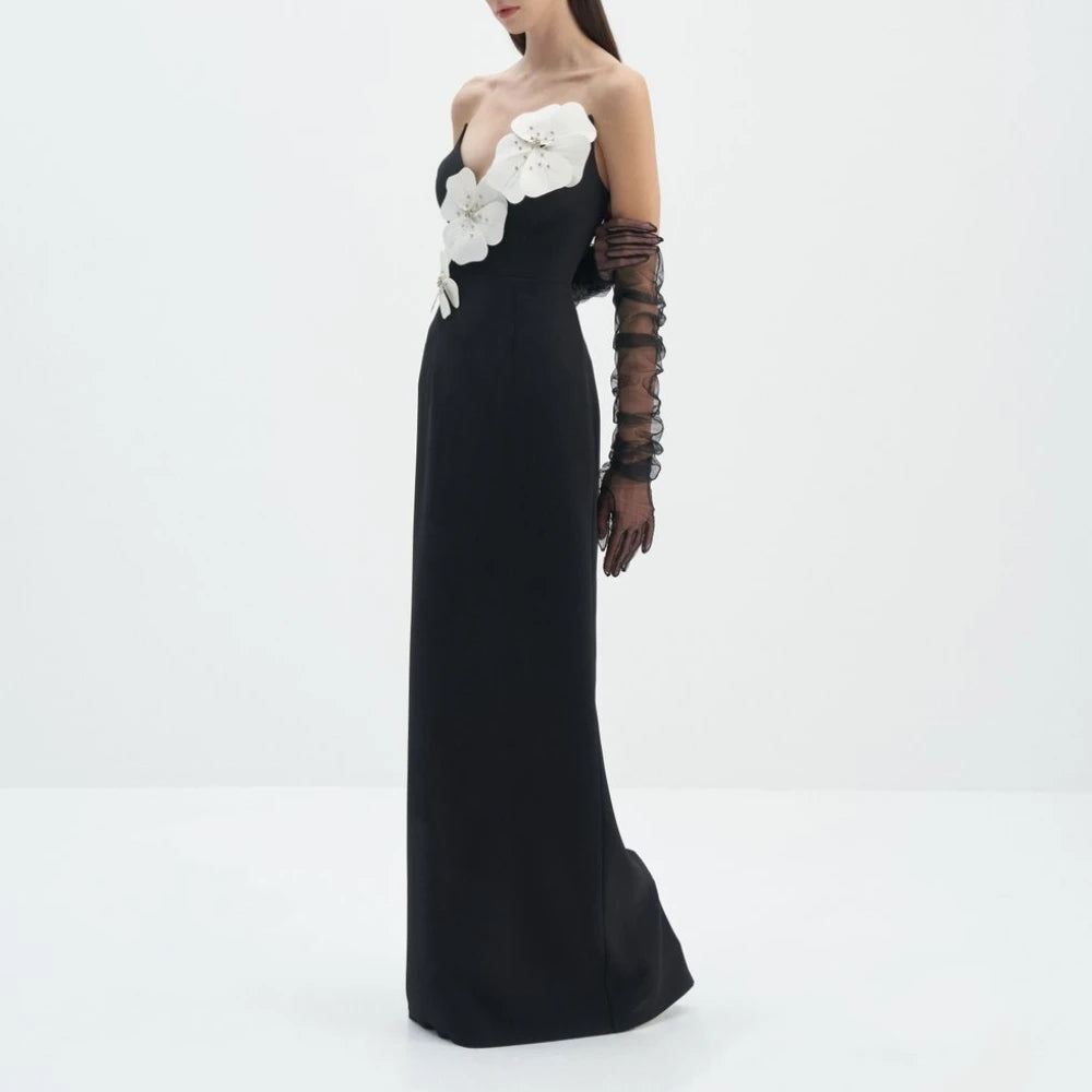 Spliced 3D Flower Dresses