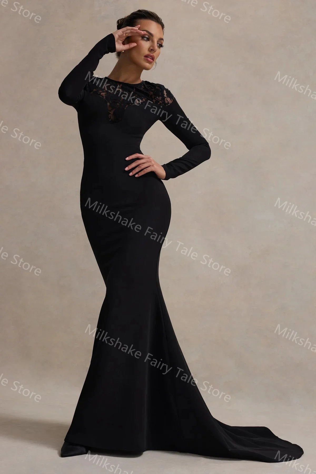 Vintage Black Evening Lace Appliqués