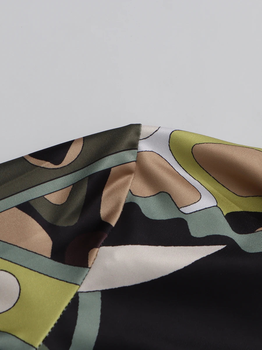 Hit Color Printing Casual Dresses