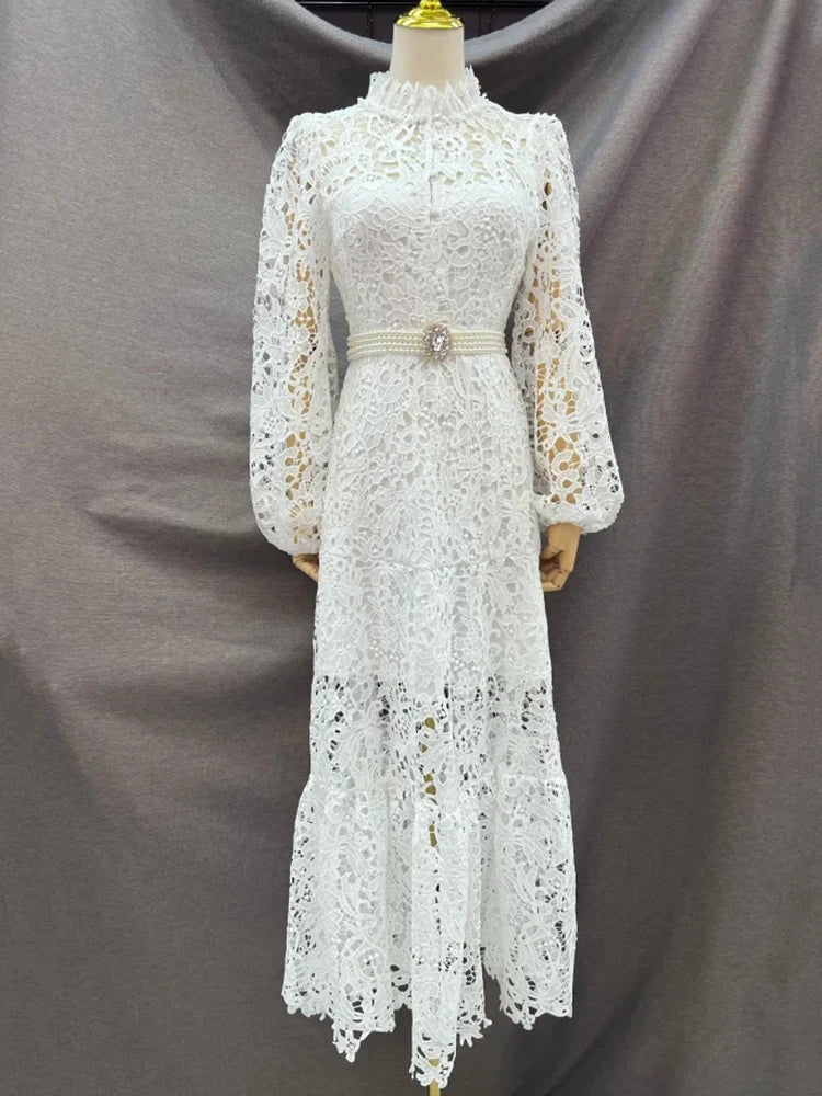 Hollow Out Embroidery Dress