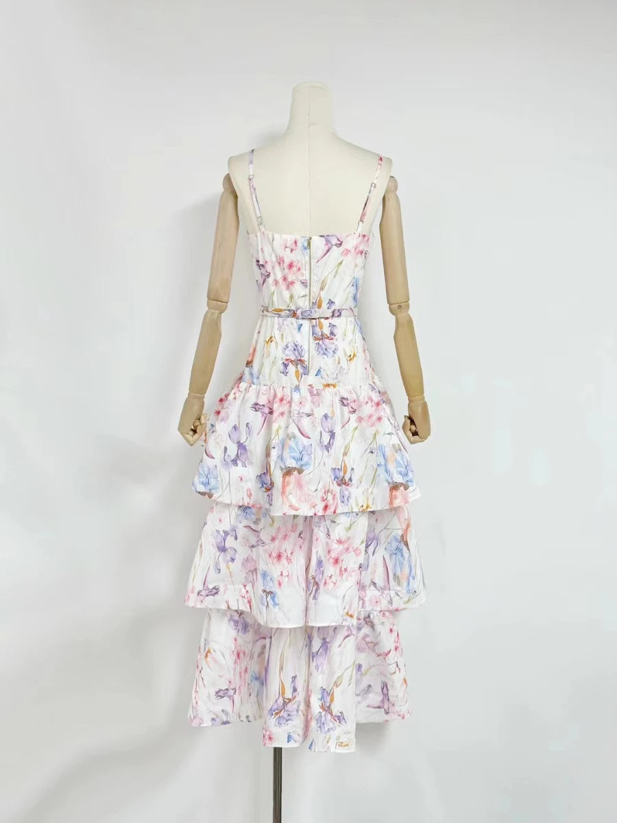 Patchwork Belt Dress Clothing
