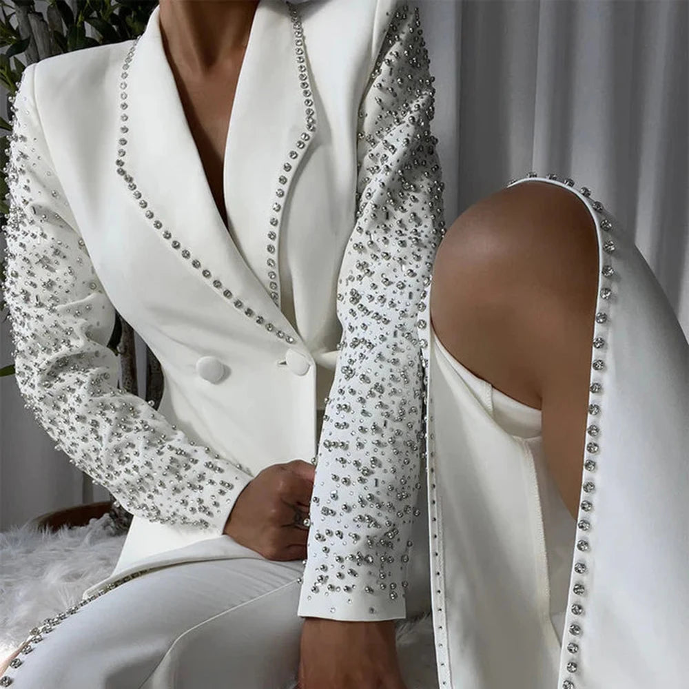 Spliced Diamonds Two Piece Pants Set