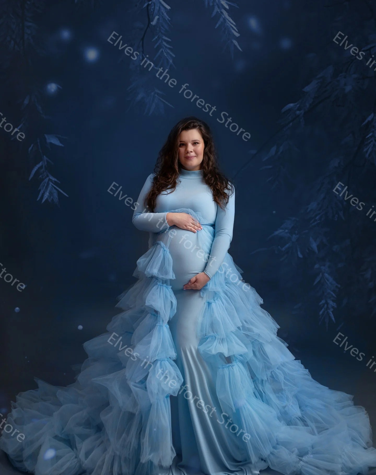 Tiered Ruffles Baby shower Gowns