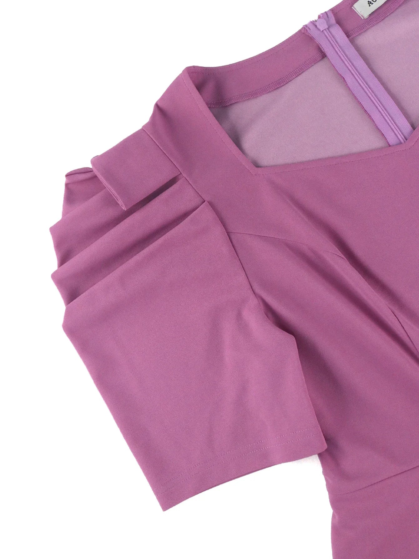 Plus Size Purple Ruffled Dress