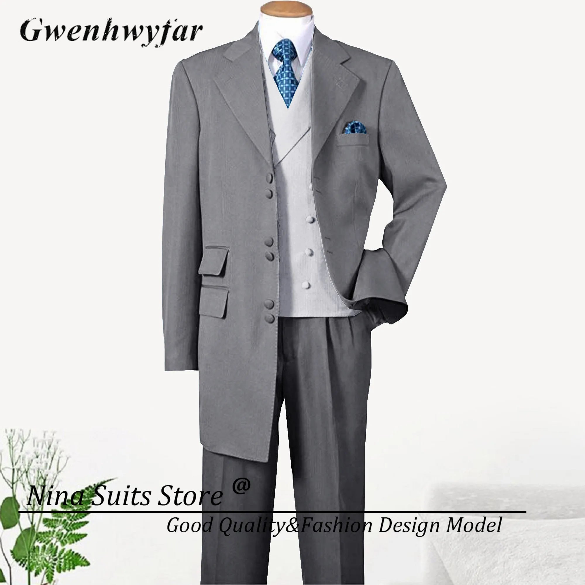 Men Long Coat Suits