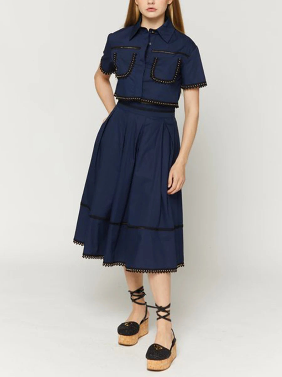Two Piece Colorful Dress Sets