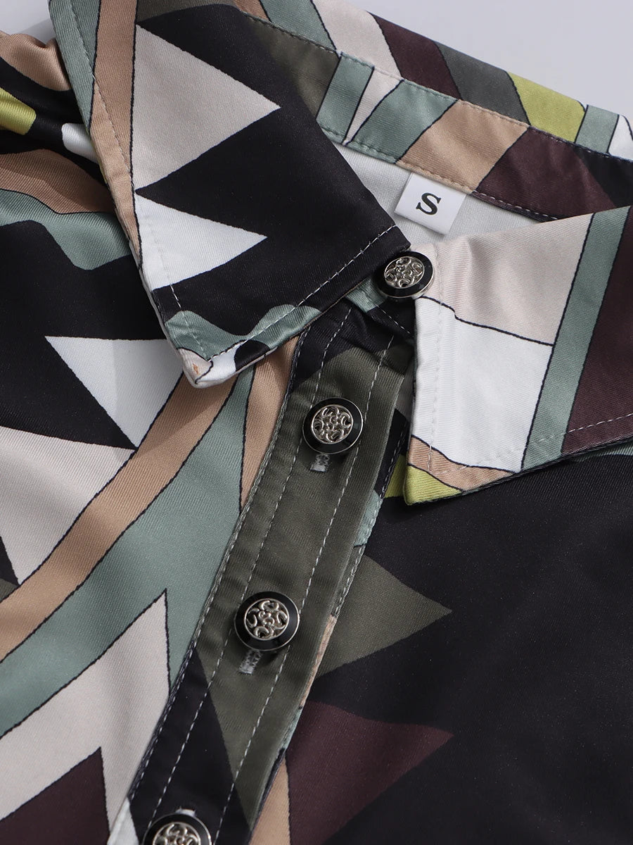 Hit Color Printing Casual Dresses