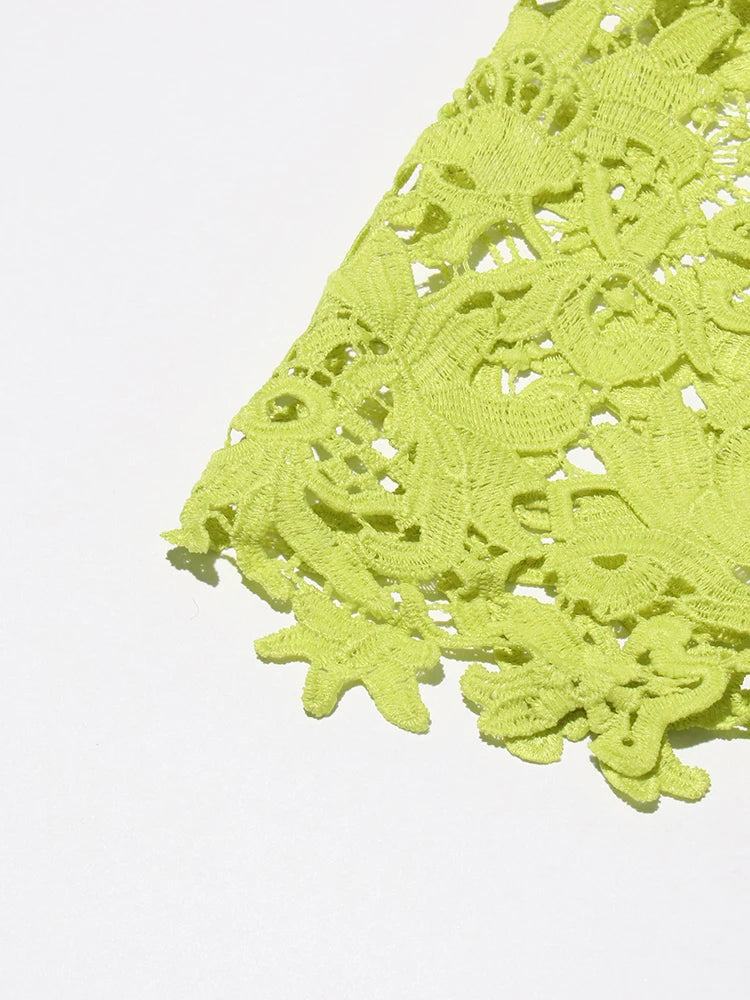 Hollow Out Embroidery Dress