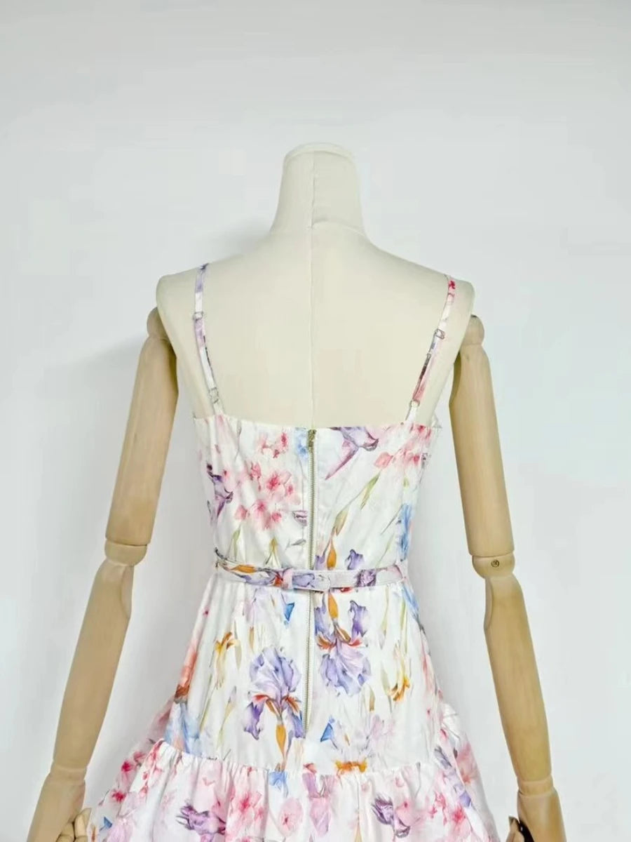 Patchwork Belt Dress Clothing