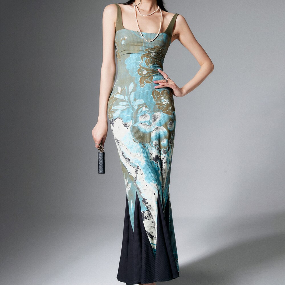 Color block Printed Dress