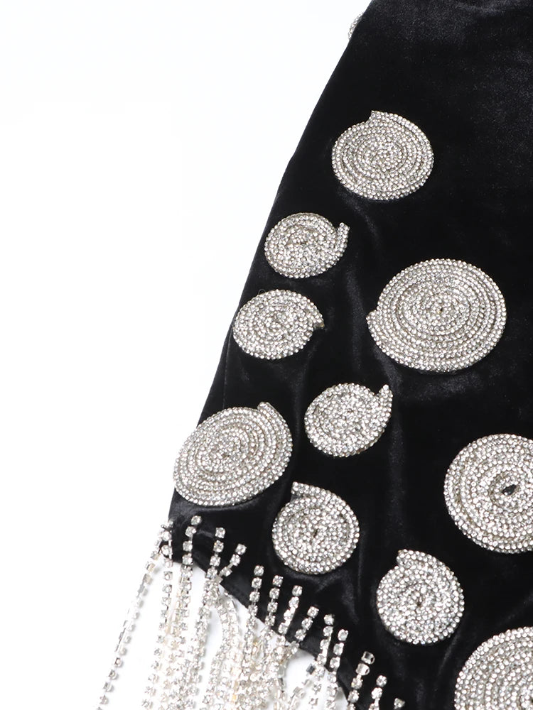 Patchwork Chain Mini Dress