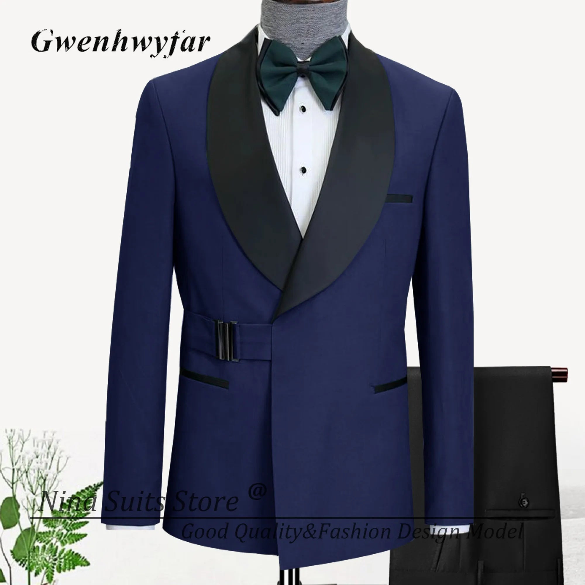 2 Pieces Suit Lapel Jacket Pants Sets