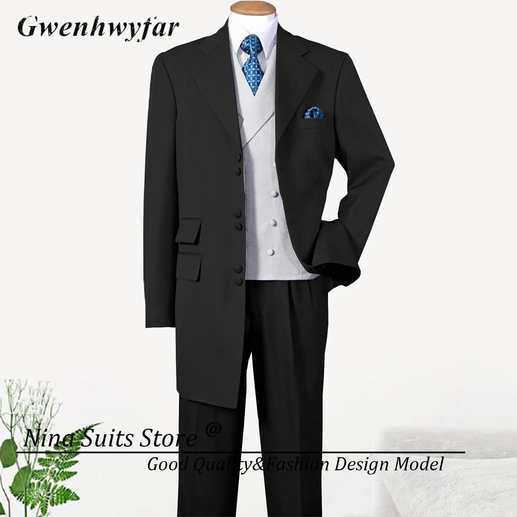 Men Long Coat Suits