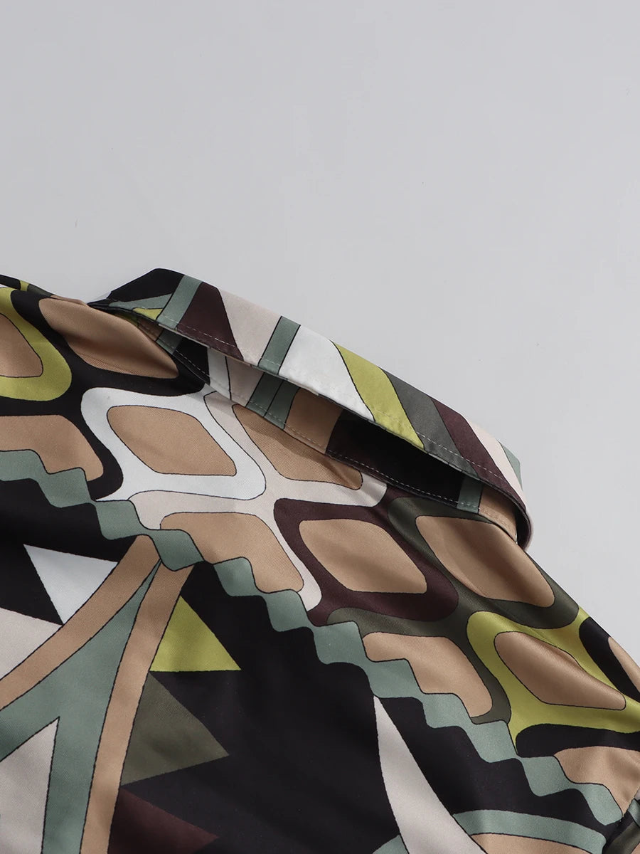 Hit Color Printing Casual Dresses