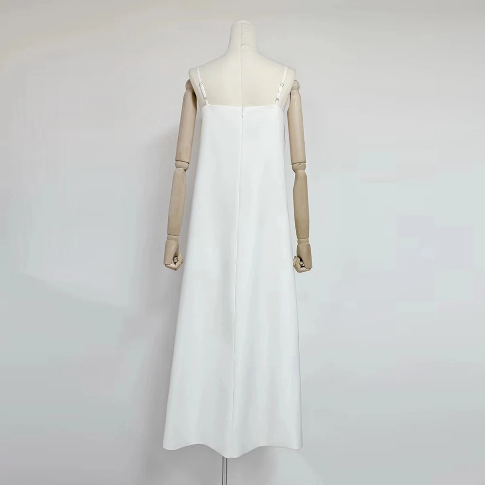 Color block3D Flower Midi Dress