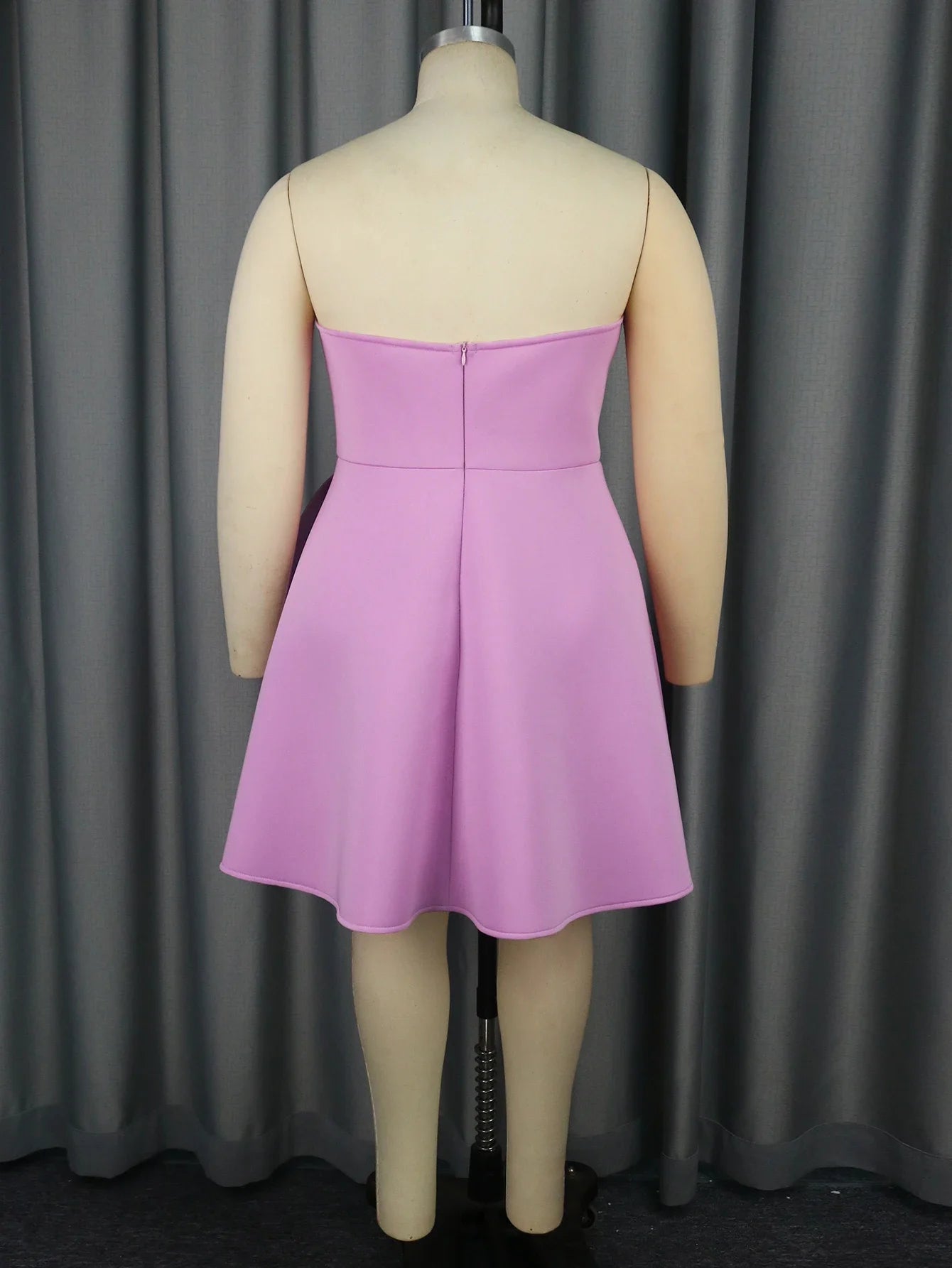 Plus Size Sweet Lavender Strapless Dress