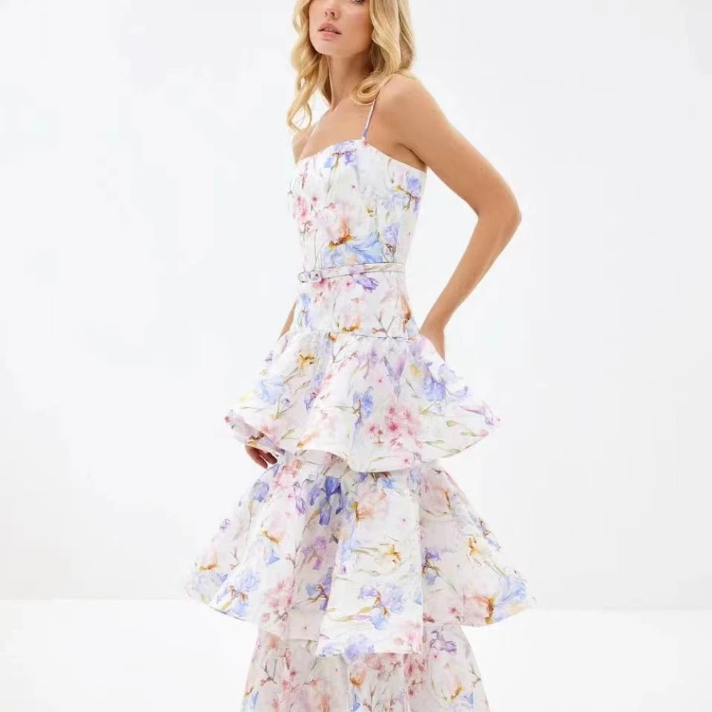 Patchwork Belt Dress Clothing