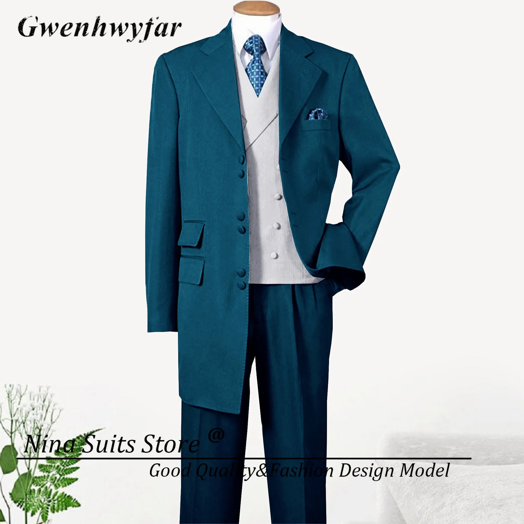 Men Long Coat Suits