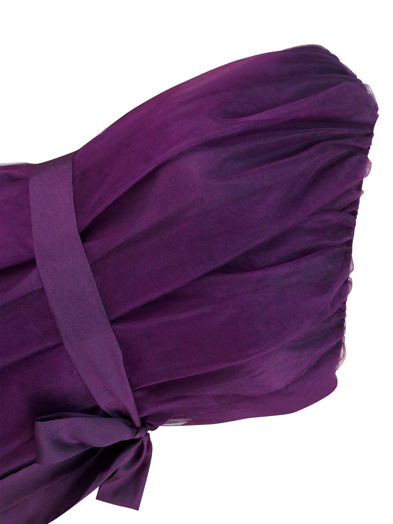 Plus Size One Shoulder Purple Shiny Dress