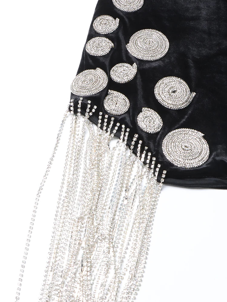 Patchwork Chain Mini Dress