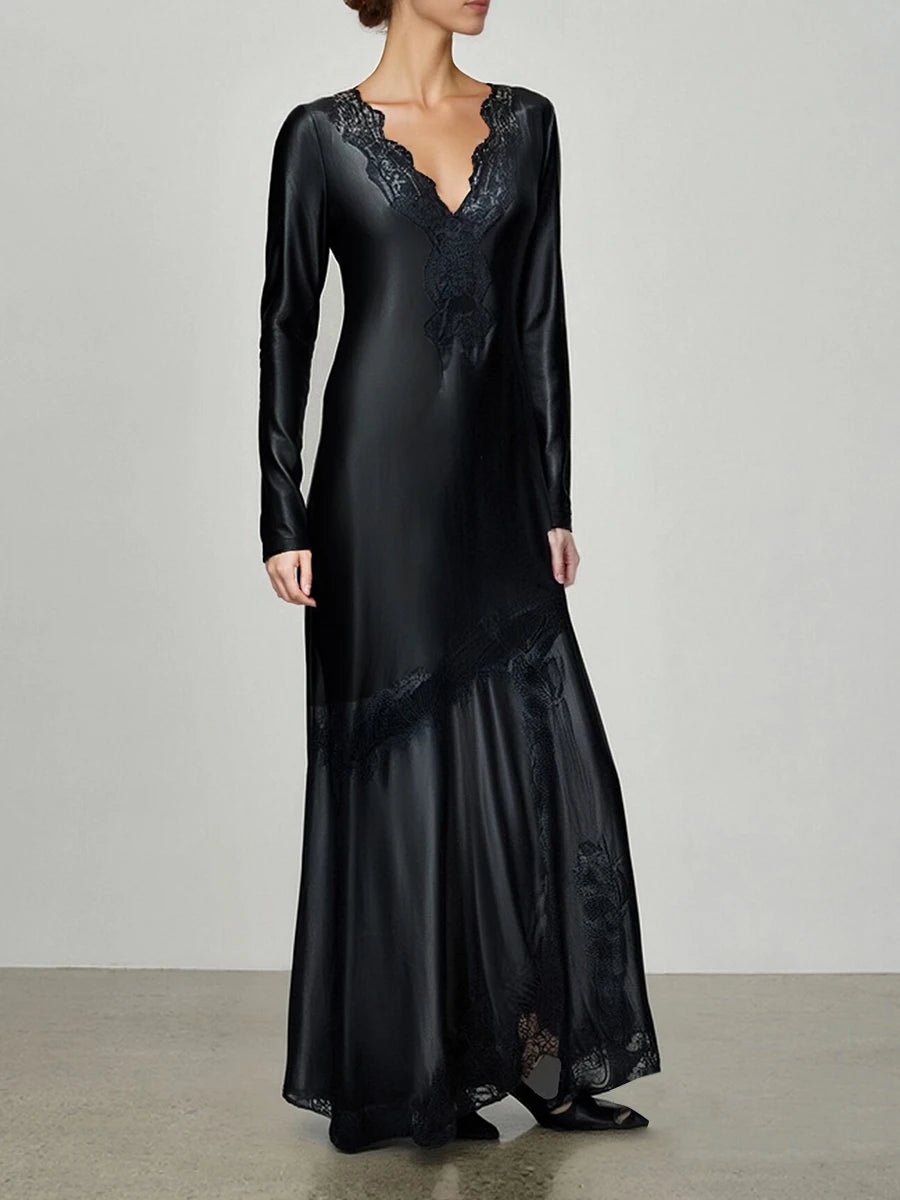 Spliced Lace Dresses