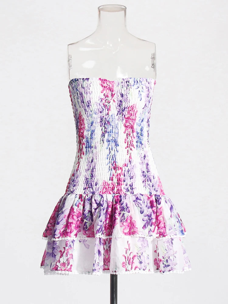 Spliced Ruffles Dress