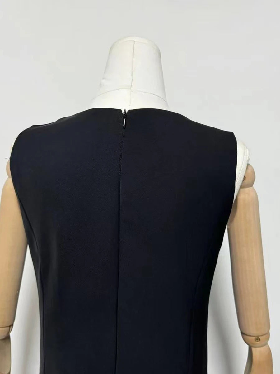 Spliced 3D Flower Dress