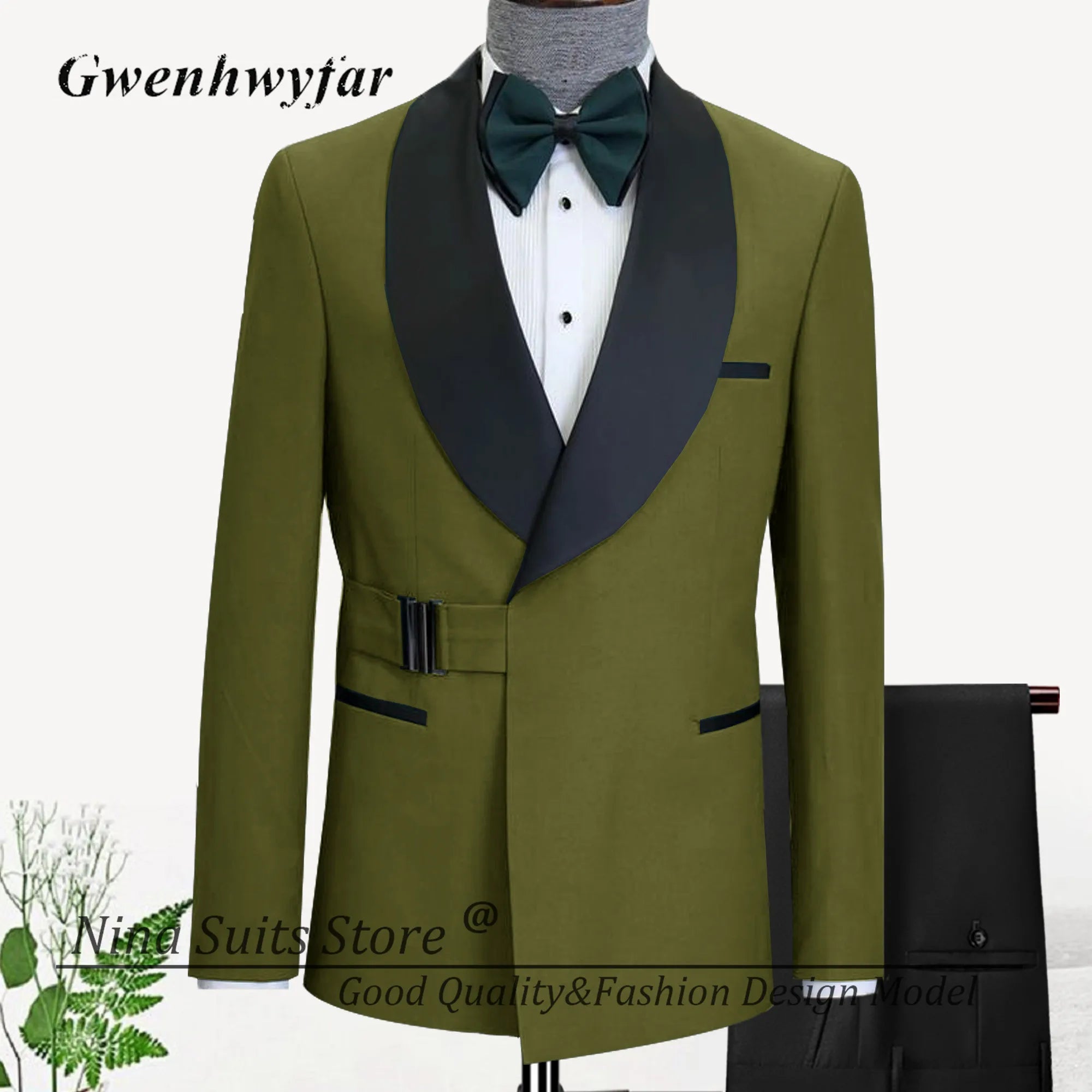 2 Pieces Suit Lapel Jacket Pants Sets