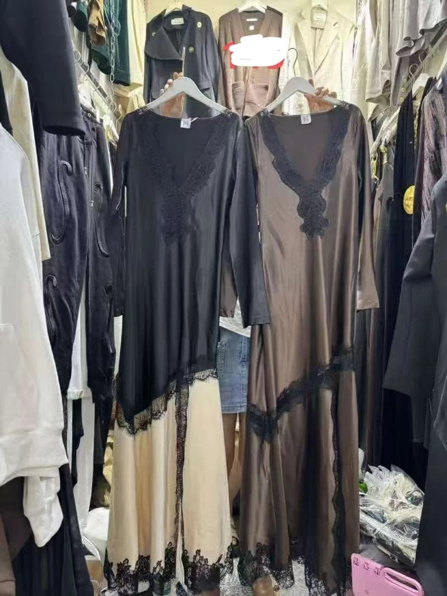 Spliced Lace Dresses