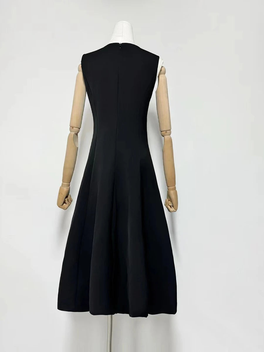Spliced 3D Flower Dress