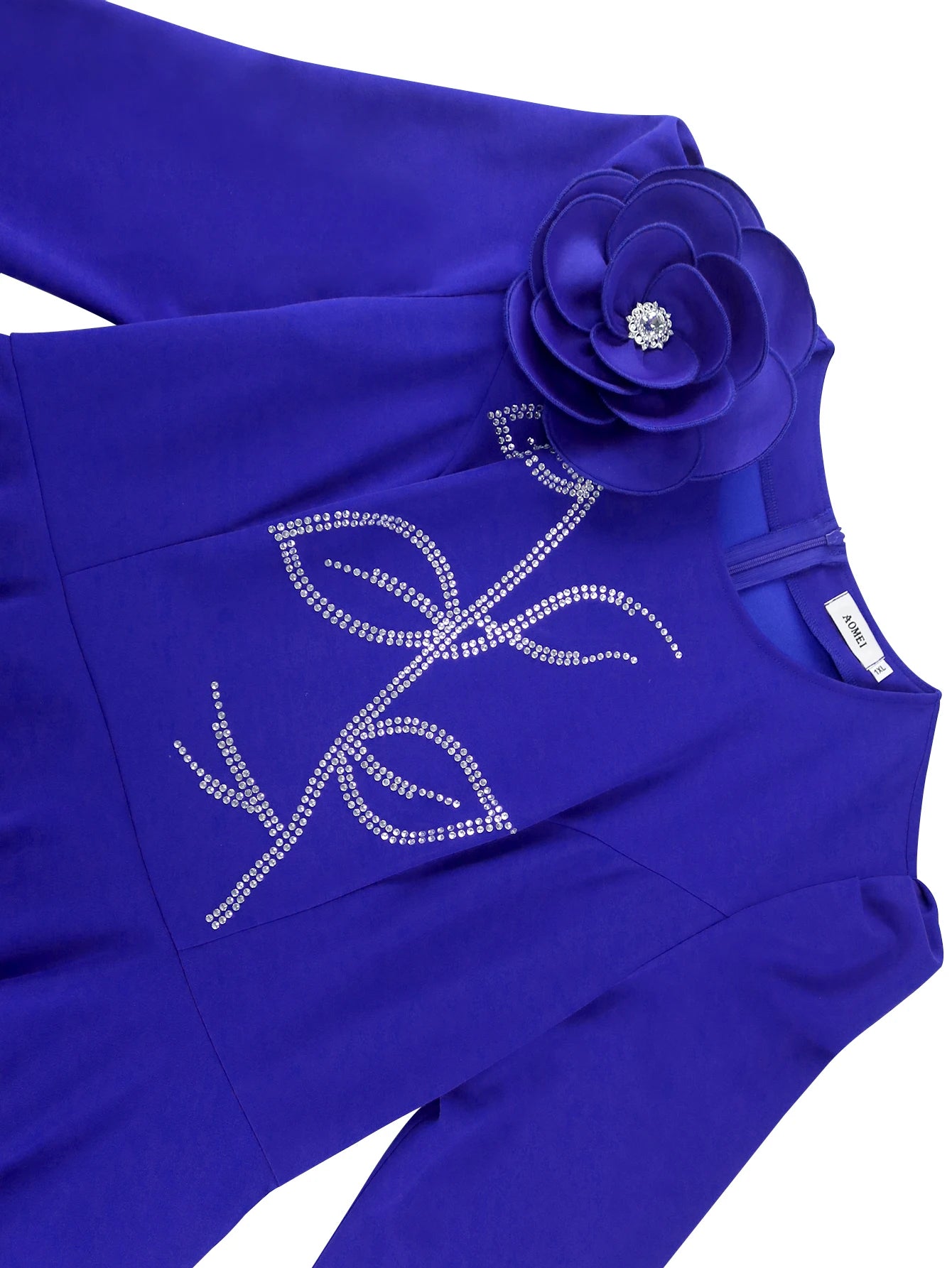 Plus Pleated Flower Dress