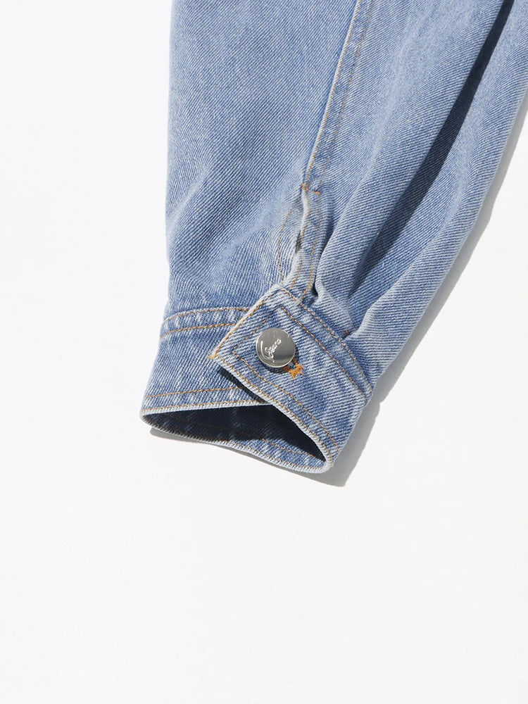 Streetwear Crisscross Denim Coat