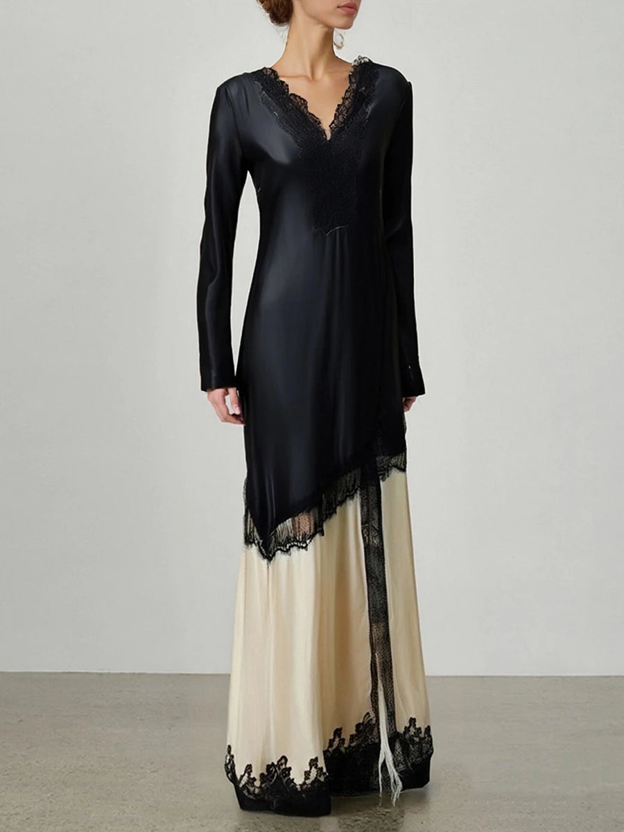 Spliced Lace Dresses
