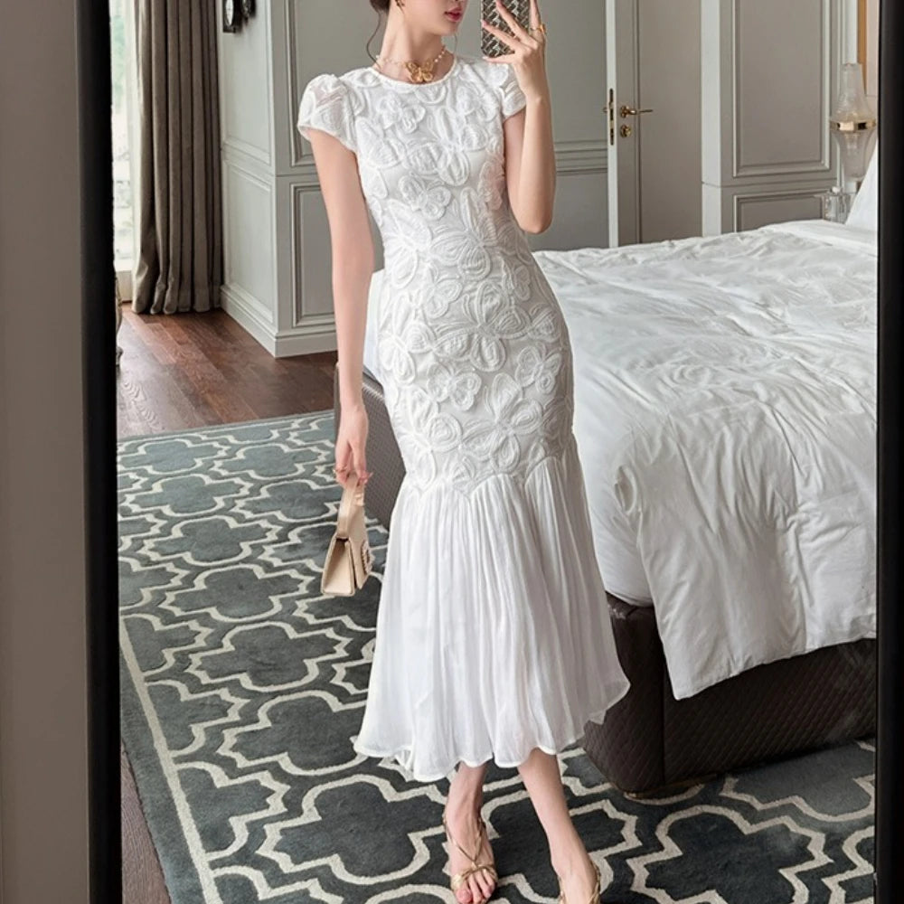 Spliced Lace Elegant Dress