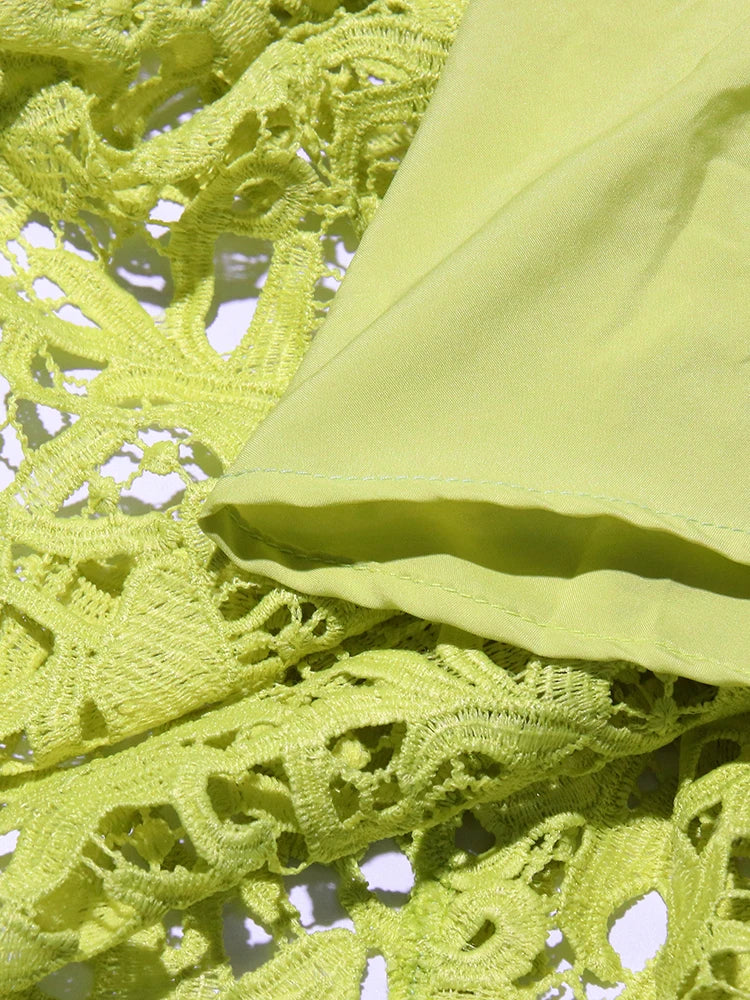 Hollow Out Embroidery Dress