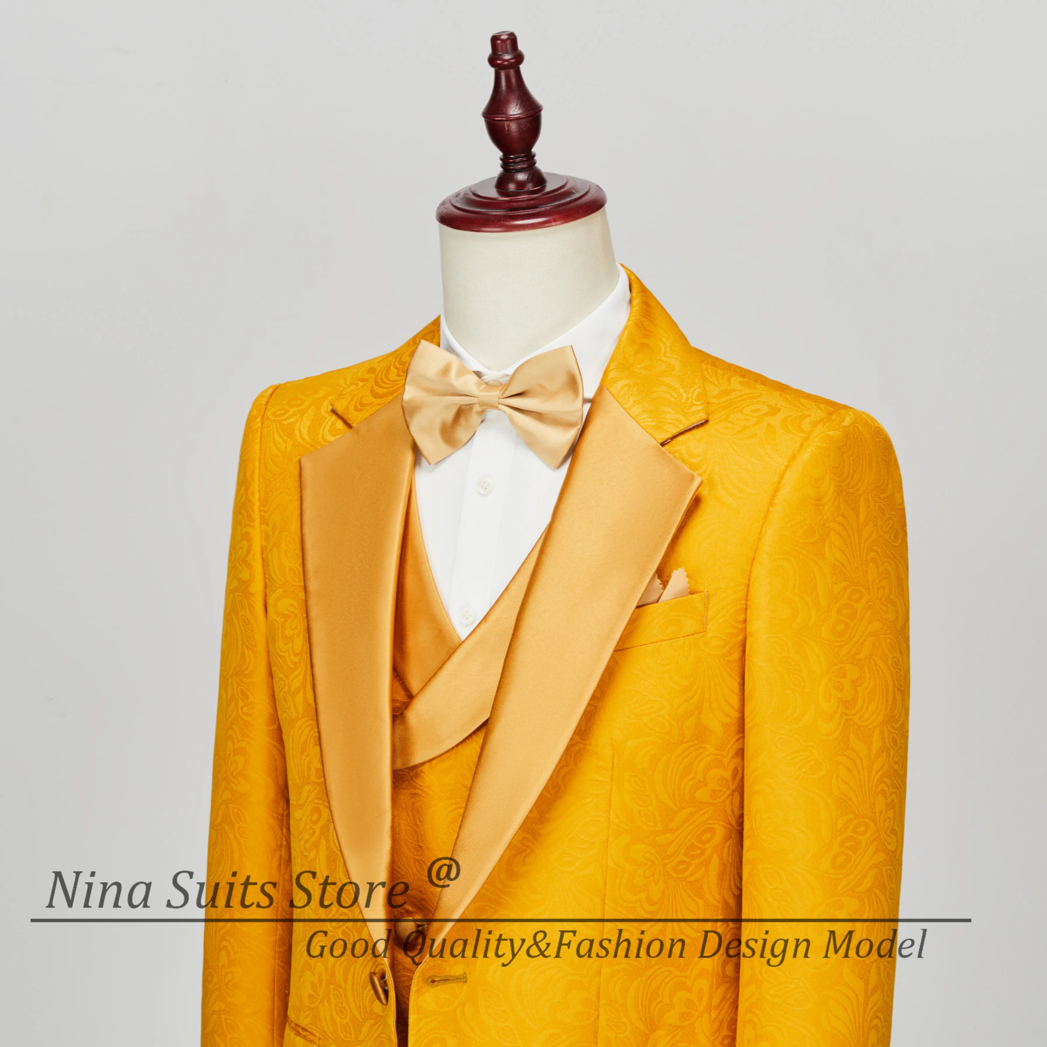 Jacquard Men Suits Tailored