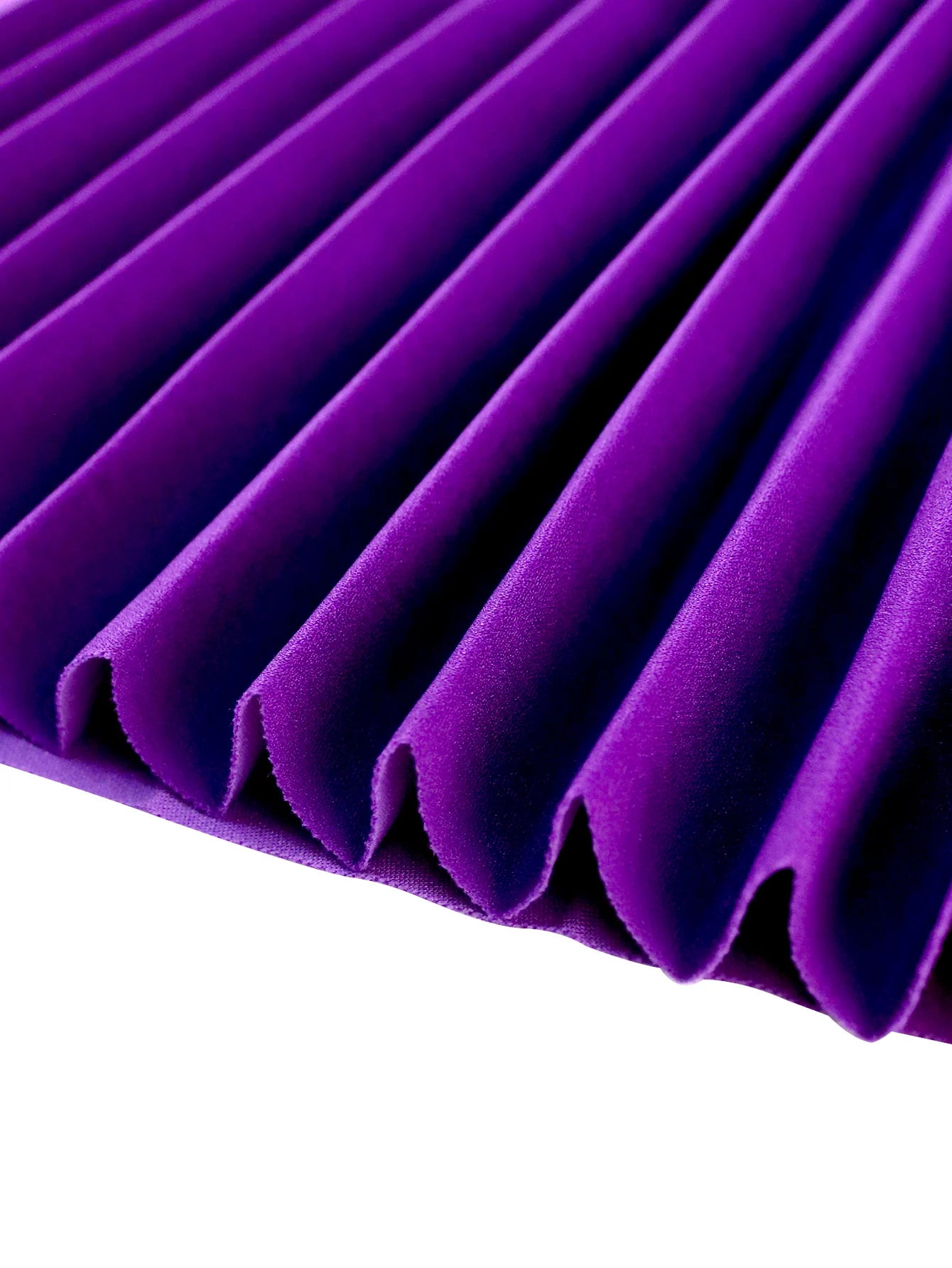 A Line Pleated Purple Dress