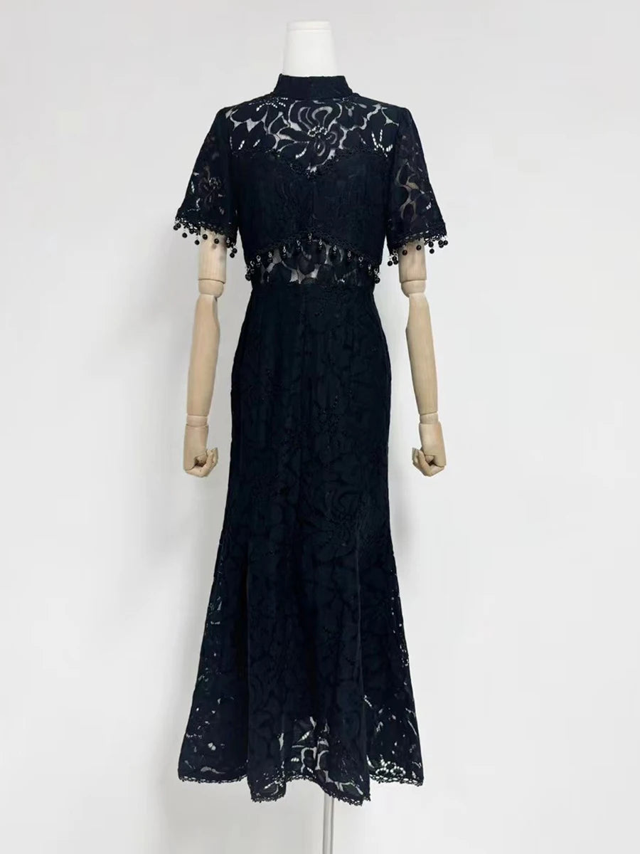 Spliced Tassel Dresses