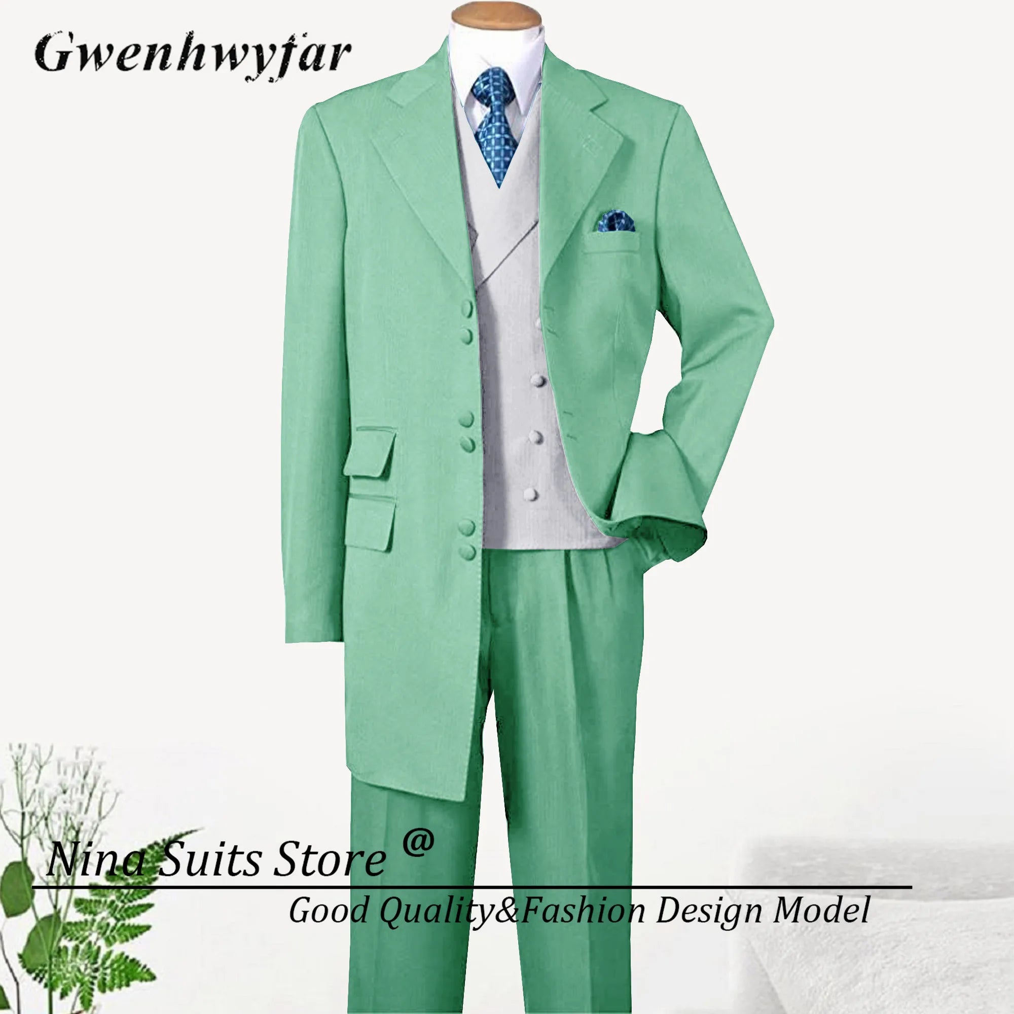 Men Long Coat Suits
