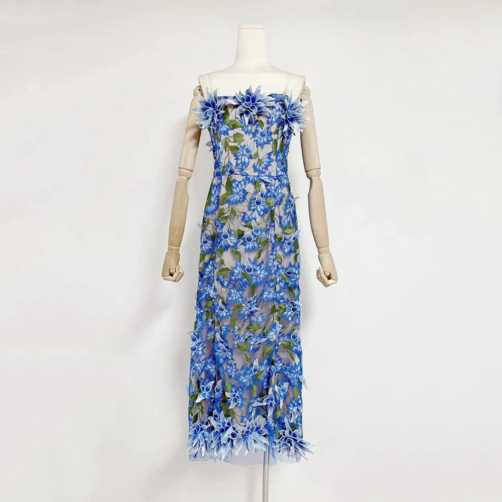 Strapless Feather Dress