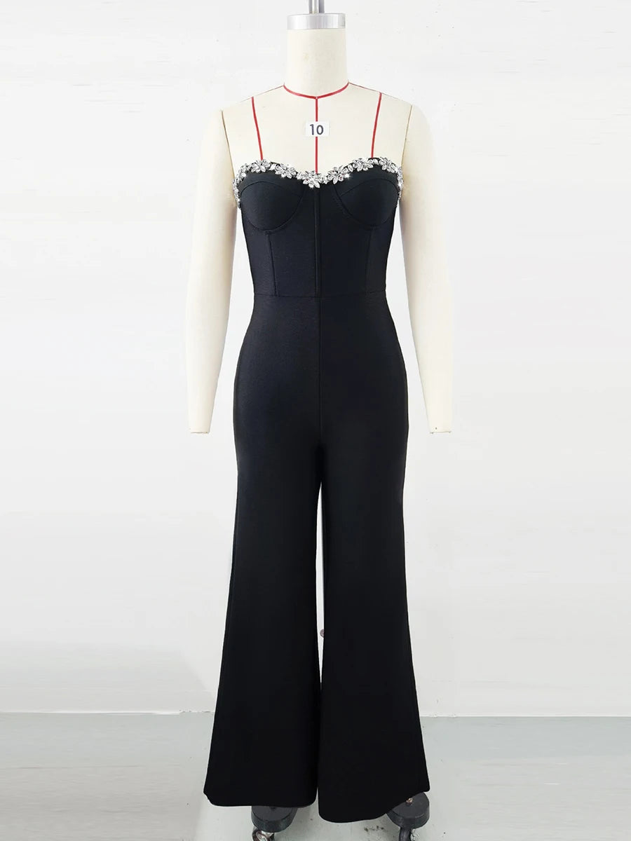 Patchwork Diamonds Slimming Jumpsuits