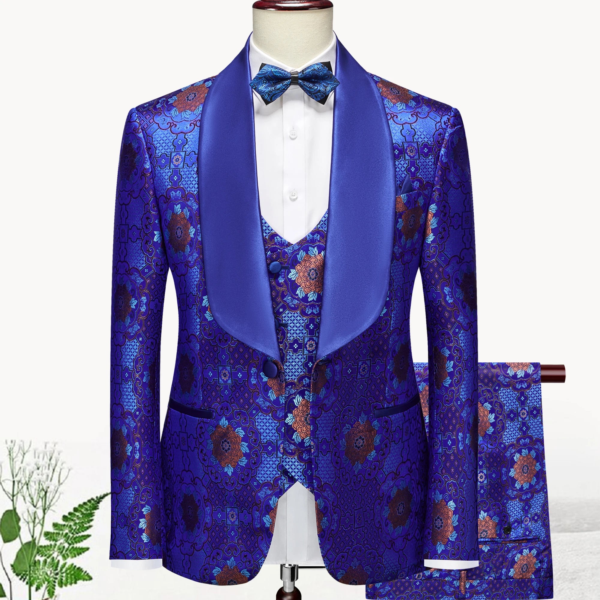 Jacquard Men Suits Tailored