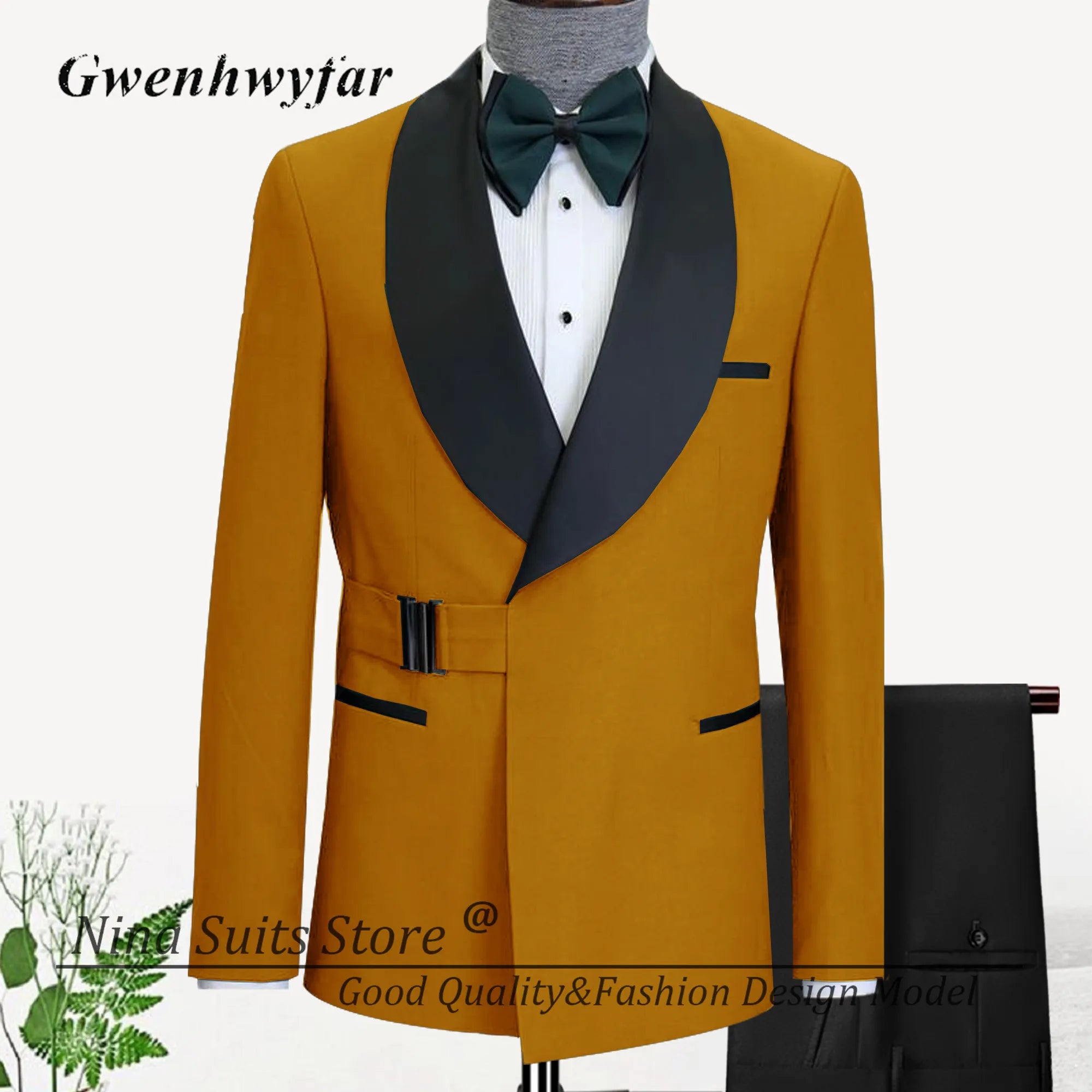 2 Pieces Suit Lapel Jacket Pants Sets