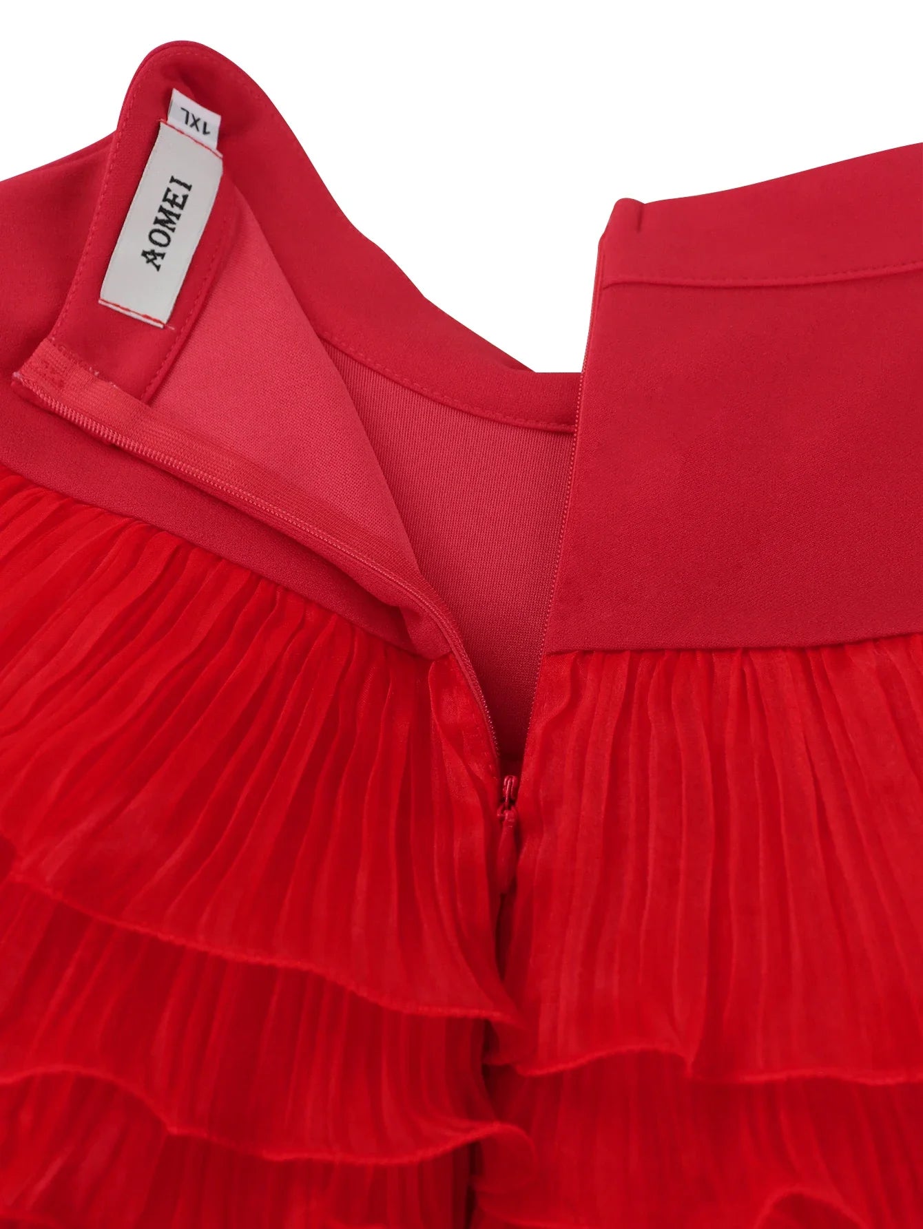 Plus Size Pleated Dress Mesh