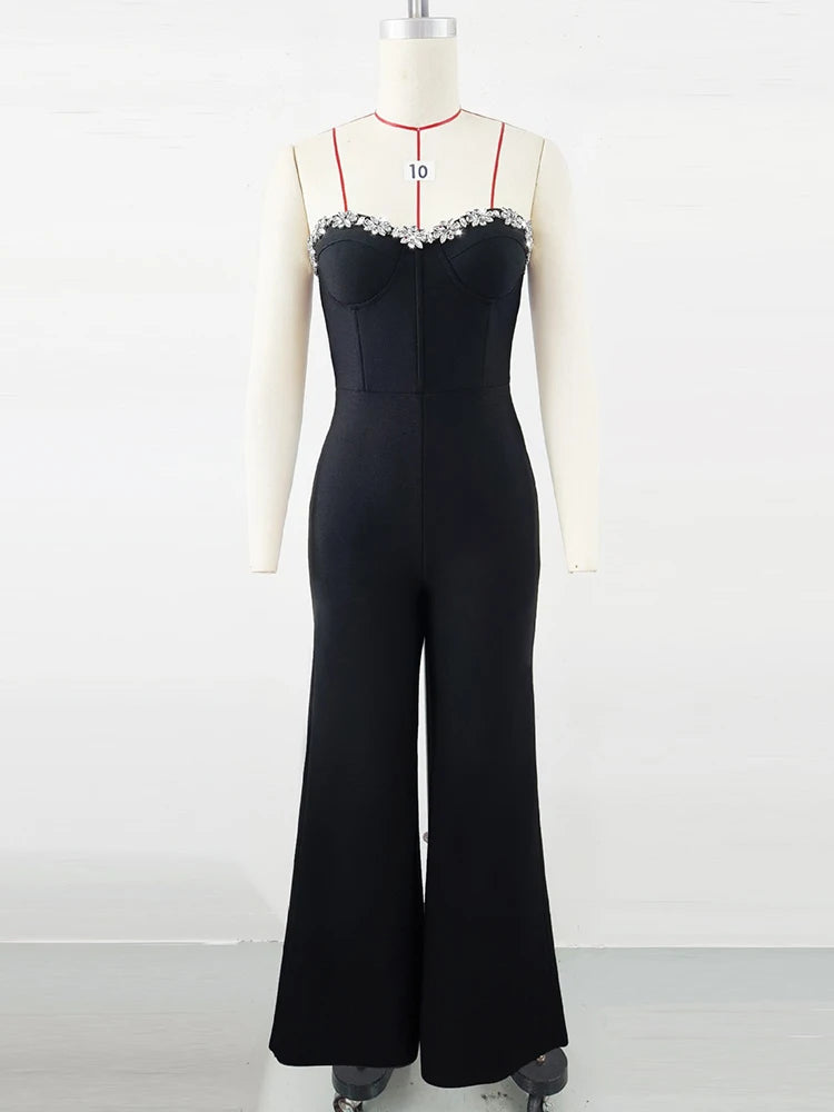 Patchwork Diamonds Slimming Jumpsuits