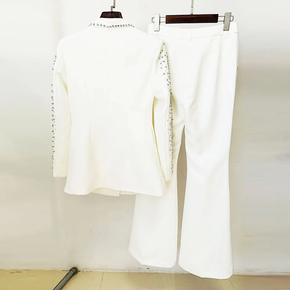 Spliced Diamonds Two Piece Pants Set
